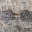 Keltischer Schlangenkreis Mantelverschluss - Silber