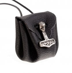 [01 Beu 0 Mander.fa.du] Lederbeutel "Mjölnir" - mini (dunkelbraun)