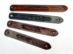 Leder-Armband mit keltischer Flechtband-Prägung - 3 cm