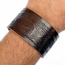 Leder-Armband in 4 cm Breite - Tribal