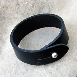 [03 A-ein 2.fa.br.gr.kl] Leder-Armband in 2 cm Breite (braun, klein)
