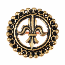 Mittelalter-Brosche Fleur-de-Lys aus Bronze - 2,7 cm