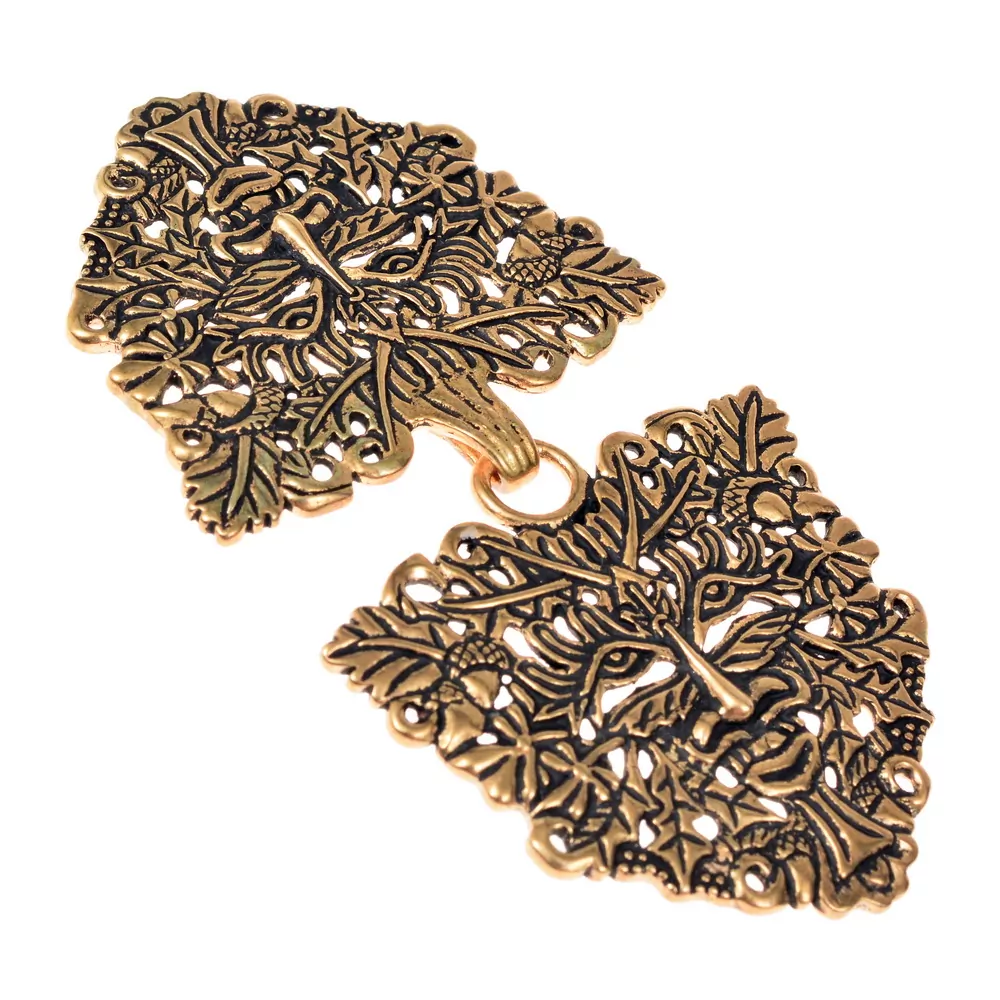 Gewandschließe "Grüner Mann"