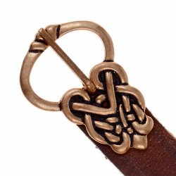 [1 Wik-2 Knot.xl.sch] Wikingergürtel "Knoten" - 2 cm (extra groß, Ja, schwarz)