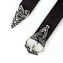 Wikinger Gürtel im Borre Stil mit Riemenende, 2 cm - Accessoire für Mittelalter Reenactment, Larp & Fantasy Gewandung