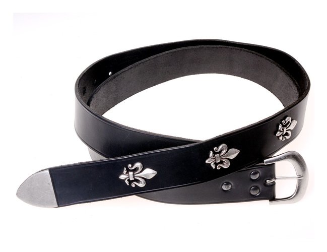 Kreuzritter-Gürtel 4 cm / Ende + Nieten