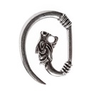 Drachenkopf-Hakenverschluss – Wikinger-Verschluss für Mantel & Umhang in Silber, Kupfer oder Altmessing 