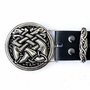 Buckle-Belt 4 cm / Hunde - Kernleder