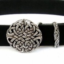 Buckle-Belt 4 cm / Knoten - Spaltleder