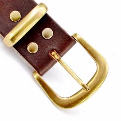 [10 Ke-Gü 4 A:.fa.br.gr.kl] Klassischer Gürtel 4 cm - Kernleder (braun, klein)