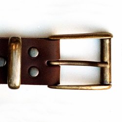 [10 Sp-Gü 4 B:.kl.br] Klassischer Gürtel 4 cm - Spaltleder (braun, klein)