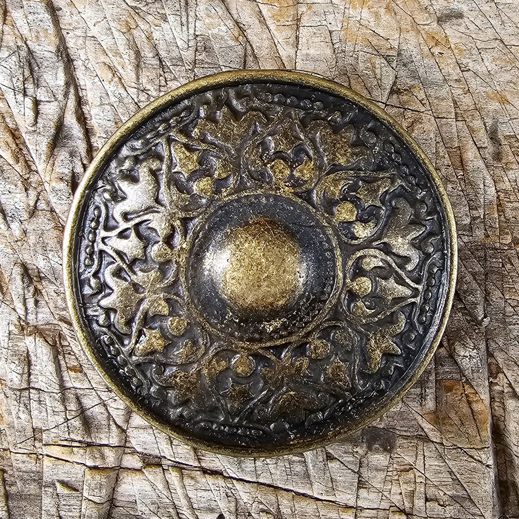 Egmond Schildplatte Beschlag altmessing