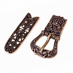 Wikinger-Gürtelset "Birka" - für 2 cm (silber)