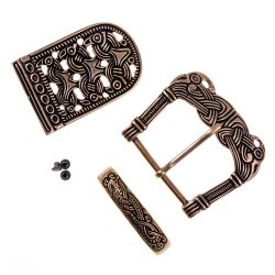 [9 Wi-Set 45:D.si] Wikinger-Gürtelset "Vaerne" - für 4,5 cm (silber)