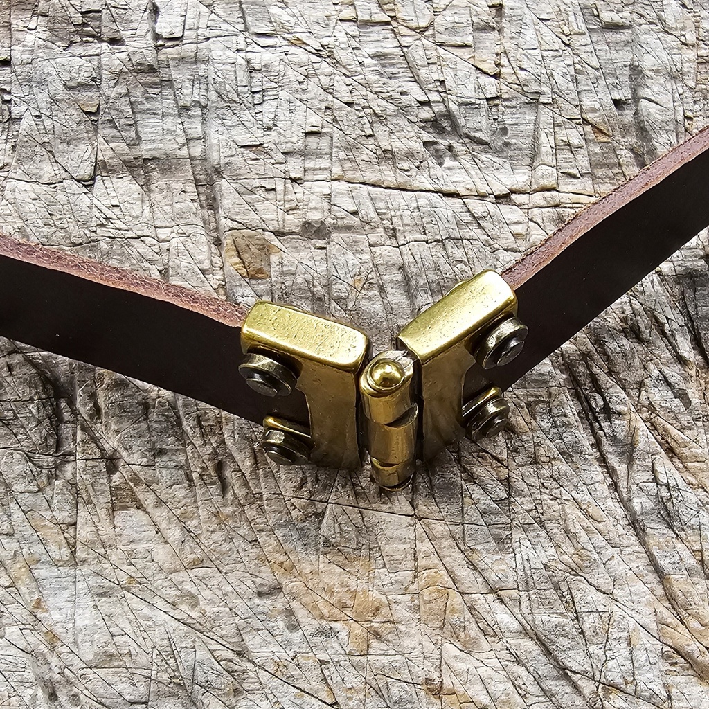 [V-139-2] Gürtelteiler, Scharnier, Fb:messing, für 4cm breite Gürtel