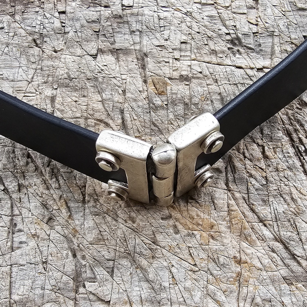 [V-139-1] Gürtelteiler, Scharnier, Fb:silber, für 4cm breite Gürtel