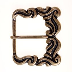 [09 Re-S 4:A.si] Renaissance-Schnalle für 4 cm Gürtel (silber)