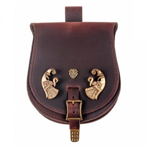 [01 T-GR Rabe.br] Magyarische Tasche - groß / Raben (braun)