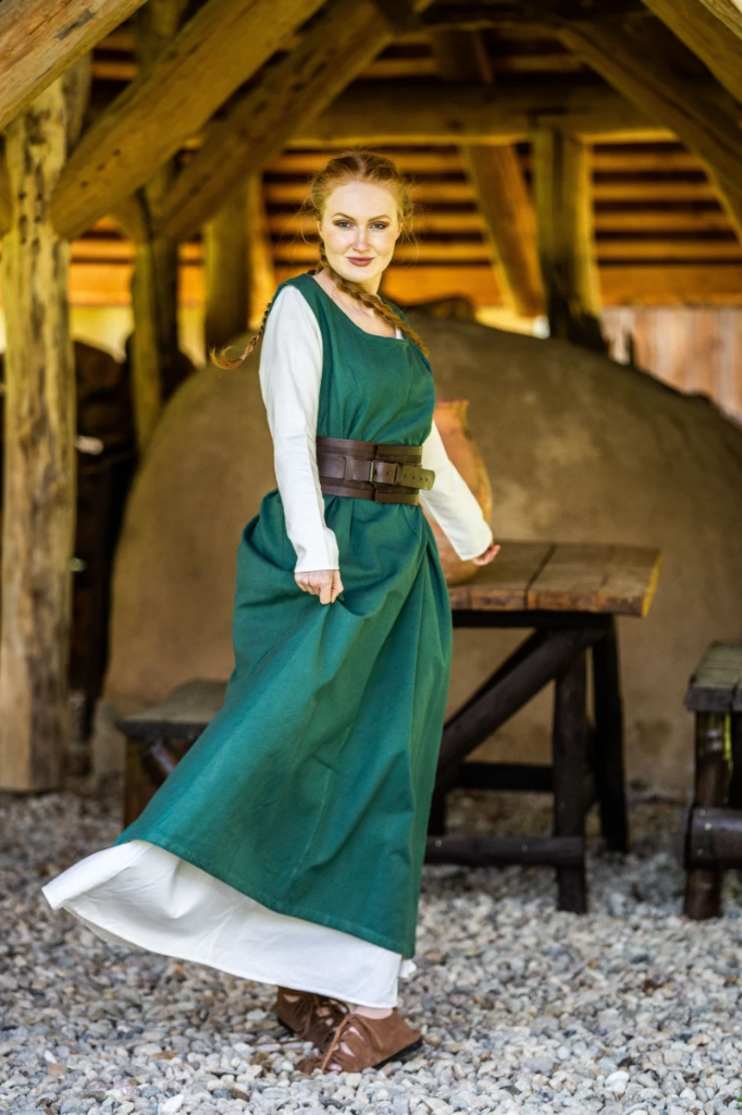 Bäuerliches Überkleid "Gerda" Grün (S)