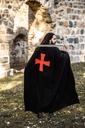 Umhang der Tempelritter "Arnulf" in Schwarz/Rot