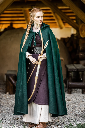 Klassischer Mittelalterumhang "Elinor" in Grün – Authentischer Begleiter für historische Gewandungen