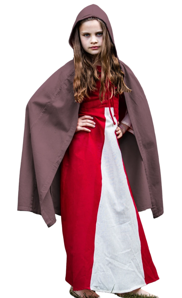 Mittelalter Kinderumhang "Cecilia" Braun