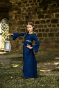 Mädchenkleid "Piccola Donna" in Blau – Eleganz für junge Mittelalterliebhaberinnen