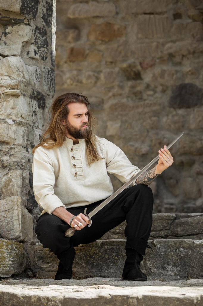 Mittelalter-Hemd „Anton“ – Robustes Baumwollhemd in Natur