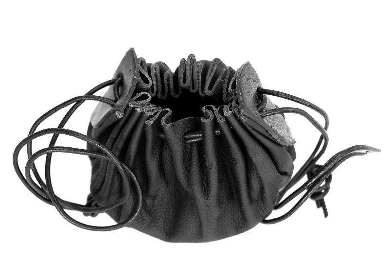 [3120s] Lederbeutel „Odo“ – Robuster Beutel aus Rindsleder in Schwarz