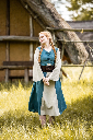 Mittelalterkleid 'Mary"mit Trompetenärmeln für Mittelalter & Larp