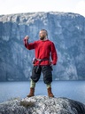 Wikingertunika „Ivar“ – Ausdrucksstarke Schlichtheit in Rot