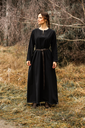 Wikinger-Unterkleid „Helga“ – Eleganz und Authentizität in Schwarz 