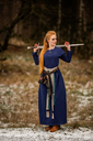 Wikinger-Unterkleid „Helga“ – Zeitlose Eleganz in Blau