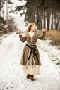 Wikinger-Birkamantel „Skadi“ – Zeitlose Eleganz in Sand