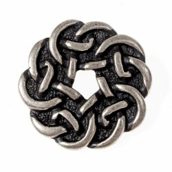[08 Ce-4 Knoten.si] Keltische Zierniete – Knoten / XL mit verschlungenem Ornament (silber)