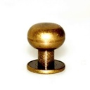 Großer Beiltaschenknopf – 5er-Set in Altmessing oder Altsilber (für Leder 2–3 mm)