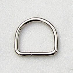[05 D-Ring 25.si] D-Ring 25 × 3 mm – Stabiler Eisenring für 25 mm Riemen (Messing oder Silber)  (silber)