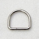 D-Ring 40 × 4 mm – Großer Eisenring für 40 mm Riemen (Messing oder Silber, offen) 