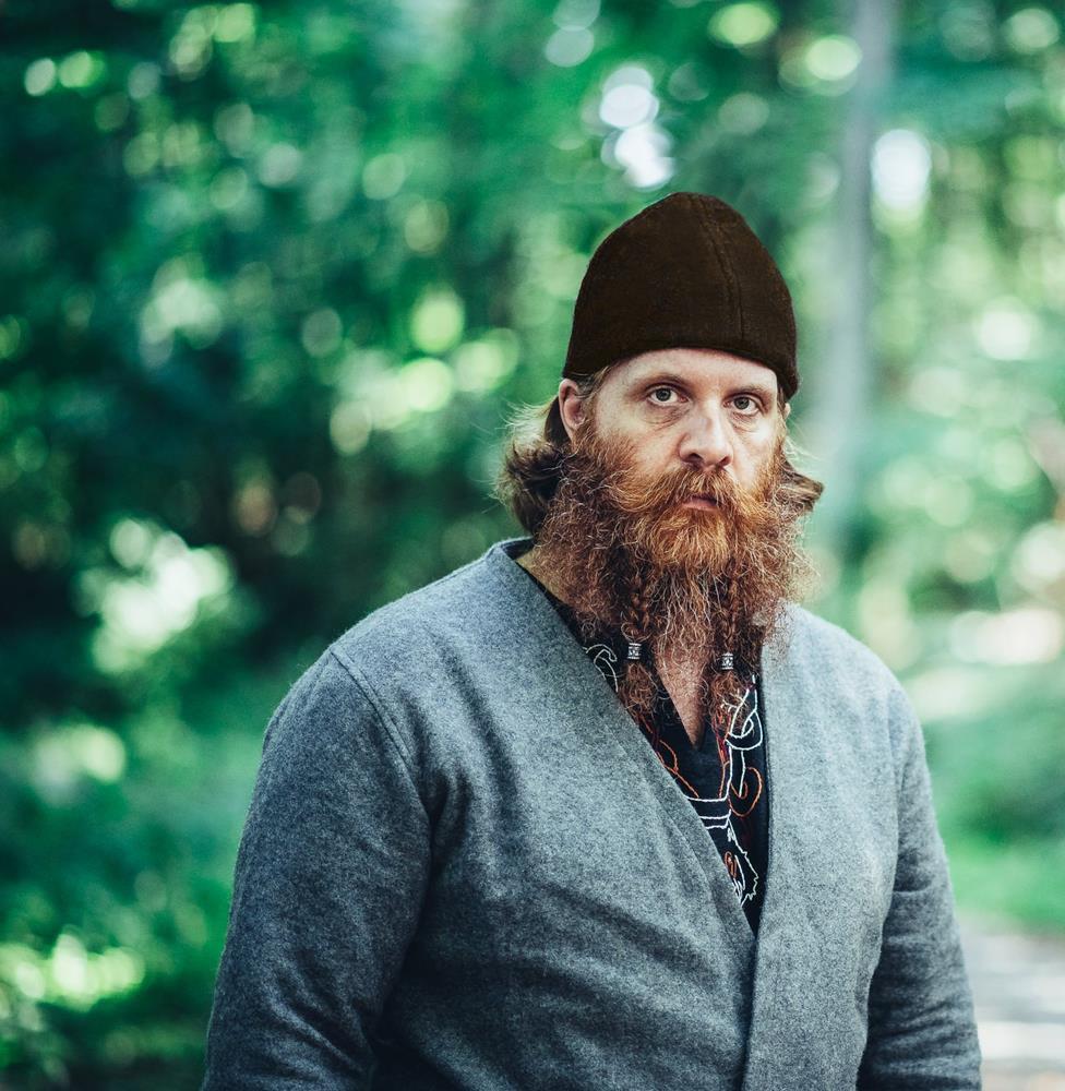 Wikingerkappe "Ari" Wolle schwarz - Wikinger Mittelalter Larp Reenactment