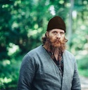 Wikingerkappe "Ari" Wolle schwarz - Wikinger Mittelalter Larp Reenactment