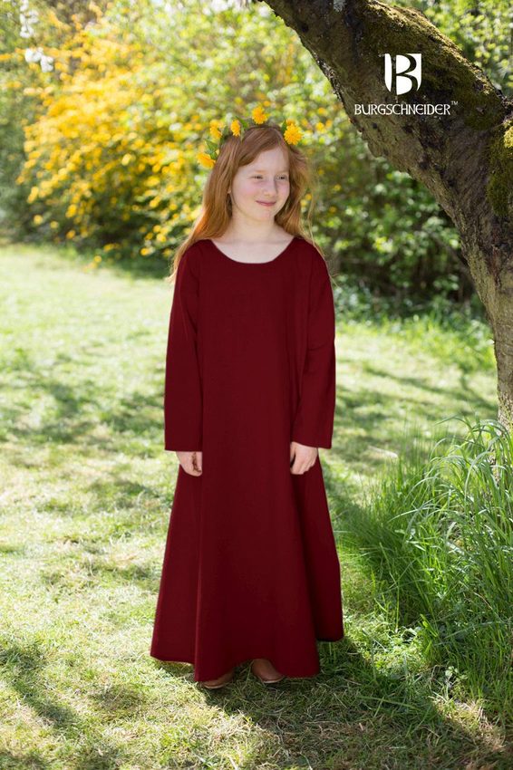 Kinderunterkleid Ylvi, rot -  Mittelalterliches vom Burgschneider (104)
