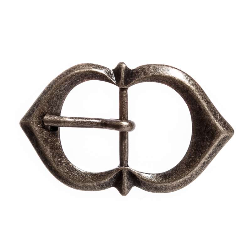 Spitzbogen-Schließe,25mm, altmessingfarben