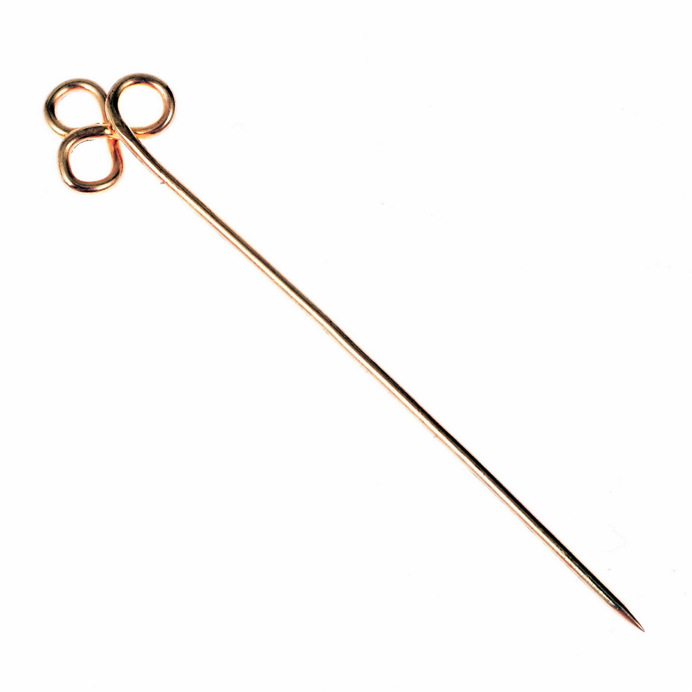 [17 Shamrock-Pin.me] Gebendenadel Kleeblatt - Messing 6 cm (Messing)
