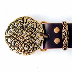 [10 Ke-Bu 4 KK:.kl.br] Buckle-Belt 4 cm / Knoten - Kernleder (braun, klein)