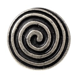 [8 Ce- Spirale.si] Zierniete „Spirale“ (XS) – Symbolischer Lederbeschlag nach keltischem Vorbild  (silber)
