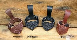 Trinkhornhalter - klein aus Leder