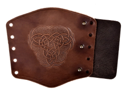Mittelalter-Armschützer aus Rindsleder mit Prägung