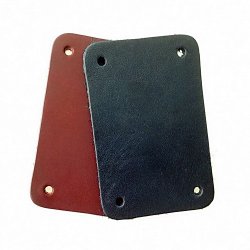 [05 R-2 Ker - 50.br] Lederschuppen Rechteck - 8 x 5 cm, 50 Stück (braun)