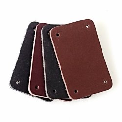 [05 R-2 Spa - 50.br] Panzerschuppen Leder rechteckig - 8 x 5 cm (braun)