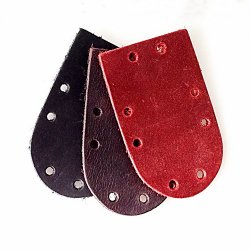 [05 S-2 Nub - 50.br] Wappenschuppen Leder - 50 Stk. - 8x5 cm (braun)
